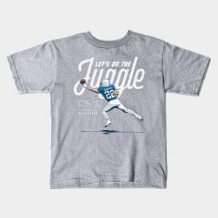 Christian McCaffrey Carolina Juggle Kids T-Shirt